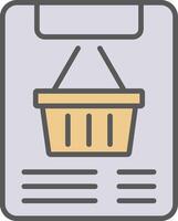 Purchase Order Line Filled Light Icon vector