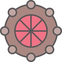 Link Wheel Line Filled Light Icon vector