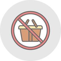 Prohibited Sign Line Filled Light Icon vector