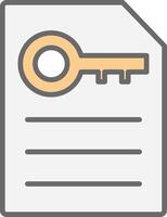 Keyword Generator Line Filled Light Icon vector