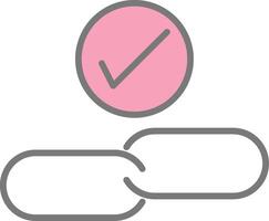 Backlink Checker Line Filled Light Icon vector
