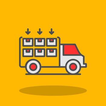 Loading Filled Shadow Icon vector