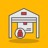 Security Warehouse Filled Shadow Icon vector