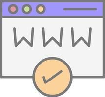 Domain Registration Line Filled Light Icon vector