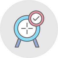 Target Line Filled Light Icon vector