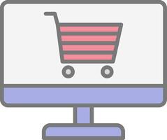 E-commerce Optimization Line Filled Light Icon vector