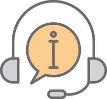 Customer Service Line Filled Light Icon vector