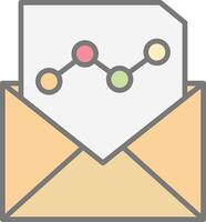 Email Marketing Line Filled Light Icon vector