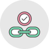 Hyperlink Line Filled Light Icon vector