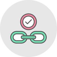 Hyperlink Line Filled Light Icon vector