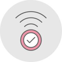 Wifi Line Filled Light Icon vector