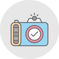 Camera Line Filled Light Icon vector