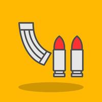 Ammunition Filled Shadow Icon vector