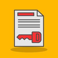 Document Filled Shadow Icon vector