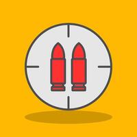 Ammo Filled Shadow Icon vector