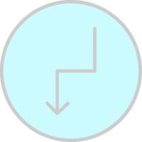 Zigzag Arrow Line Filled Light Icon vector