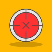 Scope Filled Shadow Icon vector
