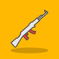 Gun Filled Shadow Icon vector