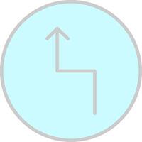 Zigzag Line Filled Light Icon vector