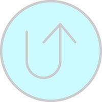 U Turn Line Filled Light Icon vector