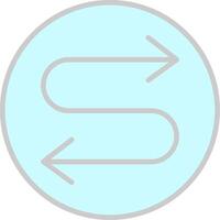 Zigzag Arrow Line Filled Light Icon vector