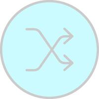 Shuffle Line Filled Light Icon vector