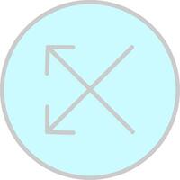 Intersect Line Filled Light Icon vector