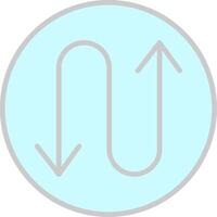 Zigzag Line Filled Light Icon vector