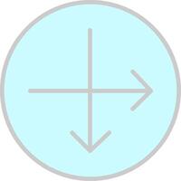 Intersect Line Filled Light Icon vector