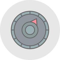 Gauge Line Filled Light Icon vector