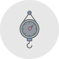 Scales Line Filled Light Icon vector