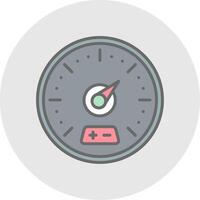 Gauge Line Filled Light Icon vector