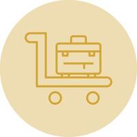Trolley Line Yellow Circle Icon vector