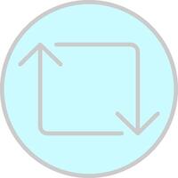 Loop Line Filled Light Icon vector