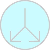 Split Line Filled Light Icon vector