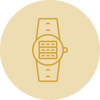 Server Line Yellow Circle Icon vector