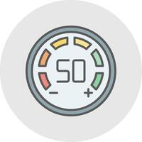 Gauge Line Filled Light Icon vector