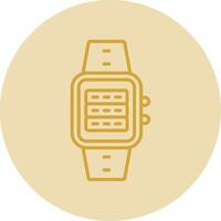 Server Line Yellow Circle Icon vector