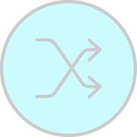 Shuffle Line Filled Light Icon vector