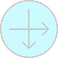 Intersect Line Filled Light Icon vector