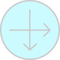 Intersect Line Filled Light Icon vector