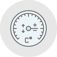 Gauge Line Filled Light Icon vector