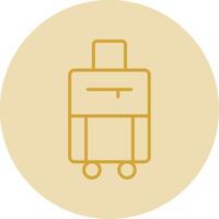 Bag Line Yellow Circle Icon vector