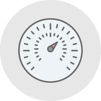 Gauge Line Filled Light Icon vector