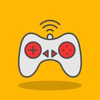 Controller Filled Shadow Icon vector