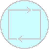 Loop Line Filled Light Icon vector
