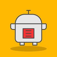 Slow Cooker Filled Shadow Icon vector