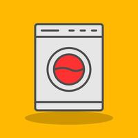 Washing Machine Filled Shadow Icon vector