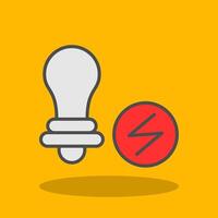 Energy Saving Filled Shadow Icon vector