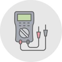 Multimeter Line Filled Light Icon vector